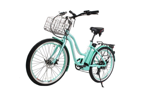 x treme xb 700li electric bicycle X-Treme Trail Climber 24V Step Through Lithium Powered Bike Epic Wheelz and oversize 26 inch x 2.125 Kenda Balloon Cruiser Street Tires X-Treme Trail Climber 24V 300W